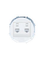 Розетка компьютерная 2-м СП OSEN кат.6 с модулем бел. LEZARD 743-0288-142