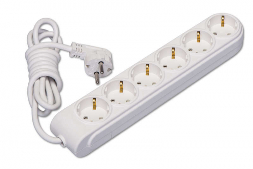 Удлинитель 6х5м с заземл. 16А IP20 защ. шторки Makel N6210063
