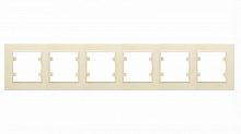 Рамка 6-м Karea горизонт. крем. Makel 56010706