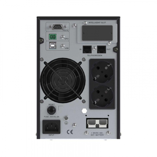 Источник бесперебойного питания онлайн для Small Tower 1000В.А/900Вт 1/1 2хSchuko EPO USB RS-232 RJ45 без АКБ 7А.ч DKC SMALLT1A0PS фото 4
