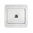 Розетка компьютерная 1-м Classico 2131 RJ45 бел. IN HOME 4690612034263