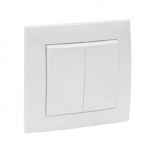 Выключатель 2-кл. СП Валенсия 10А IP20 бел. PROxima EKF EWV10-023-10 фото 3