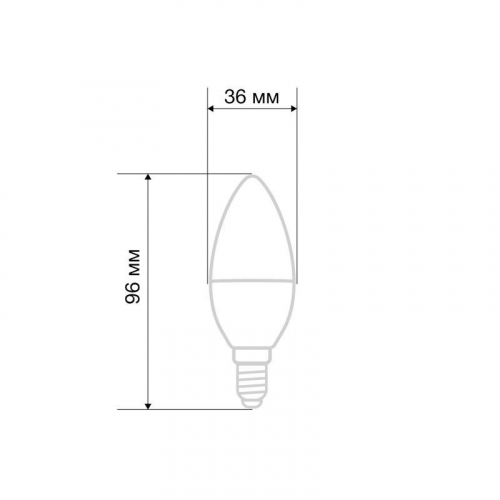 Лампа светодиодная 9.5Вт Свеча (CN) 4000К нейтр. бел. E14 903лм Rexant 604-024 фото 3