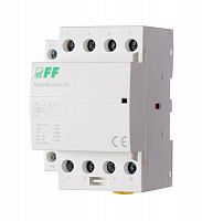 Контактор модульный ST63-40-24 AC/DC кат. 24В AC/DC 4НО 6.4Вт 3мод. монтаж на DIN-рейку F&F EA13.001.024