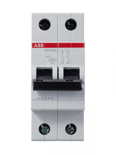 Выключатель автоматический модульный 2п C 40А 4.5кА SH202L C40 ABB 2CDS242001R0404 фото 2