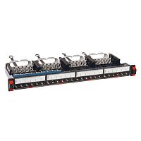 Патч панель укомплектованная 19дюйм 1U категория 6 FTP 24хRJ 45 Leg 033761