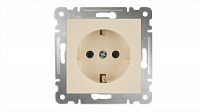 Розетка 1-м СП Karea 16А IP20 с заземл. механизм крем. Makel 57010028