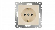 Розетка 1-м СП Karea 16А IP20 с заземл. механизм крем. Makel 57010028