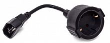 Кабель питания CEE 7/3-С14, 3х0.75, 220В, 10A, 2200 Вт, чёрный, 0.15м Filum FL-APC10-EU-C14-0.15M