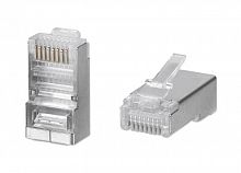 Коннектор RJ45 8P8C-SH под витую пару кат.5E экранир. универс. для ОЖ и МЖ кабеля для проводников с толщ. по изоляции до 1.05мм Cabeus 7010c