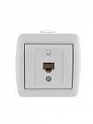 Розетка компьютерная 1-м ОП Nata RJ45 бел. LEZARD 710-0200-139