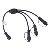 Провод-разветвитель для гирлянд UCX-F90 S3/0.4M/BK серии F90PRO 0.4м 3 выхода статика/мерцание IP67 черн. Uniel UL-00013235
