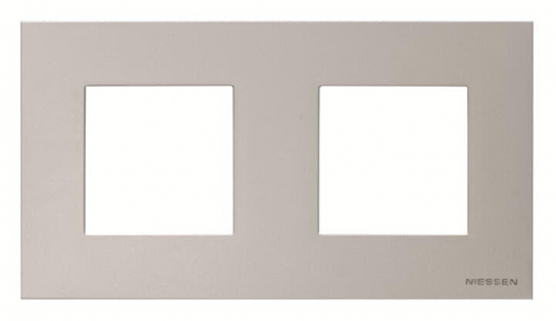 Рамка 2-постовая (2+2)-мод. базовая Zenit серебр. ABB 2CLA227210N1301