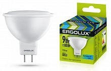 Лампа светодиодная LED-JCDR-9W-GU5.3-4K 9Вт JCDR рефлектор матовая 4000К бел. GU5.3 220-240В Ergolux 13625