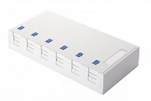 Коробка настенная 6-порт. со шторками бел. Eurolan 12B-04-06WT