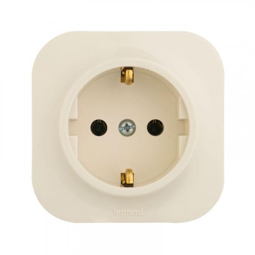 Розетка 1-м ОП Quteo 16А IP20 2P+E с заземл. без защ. шторок сл. кость IEK 782241 фото 2