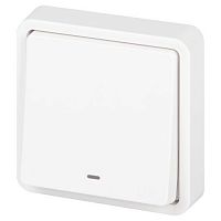 Переключатель Эксперт 11-1527-01 с подсветкой IP55 10АХ-250В СУ бел. Эра Б0063253