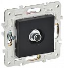 Розетка телевизионная проходная TV SKANDY SK-A17Bl черн. IEK SK-A10-P-K02