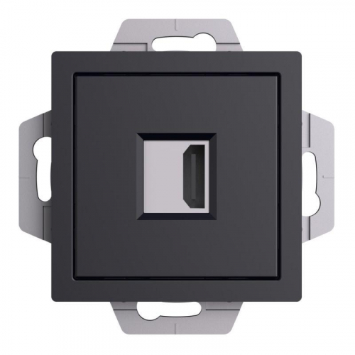 Розетка HDMI AtlasDesign механизм карбон SE ATN001080 фото 3