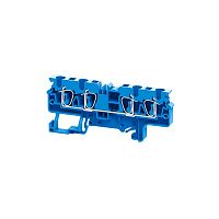Клемма с четырьмя контактами пружинная OptiClip СX-4-QUATTRO-(0.2-4)-I-BU син. КЭАЗ 289756