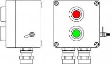 Корпус взрывозащищенный 120х120х90мм 1Ex d e IIC T6 Gb X / Ex tbIIIB T80град.С Db X / IP66 Т6 40град.С GRP DKC 2231.031.19.052