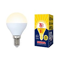 Лампа светодиодная LED-G45-9W/WW/E14/FR/NR Norma 9Вт матовая E14 (упак. картон) Volpe UL-00003826