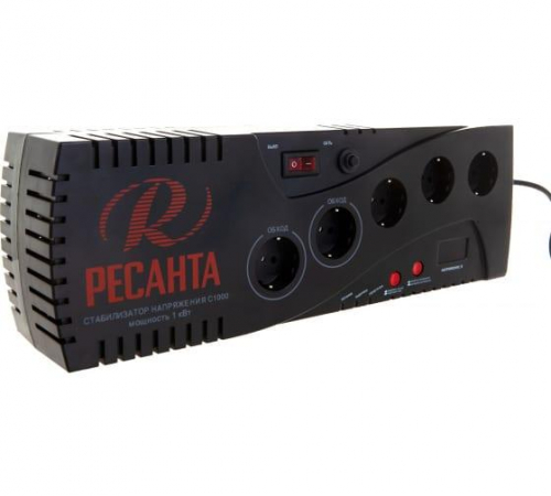 Стабилизатор напряжения С1000 1ф0.9кВт IP20 бытовой Ресанта 63/6/32 фото 3