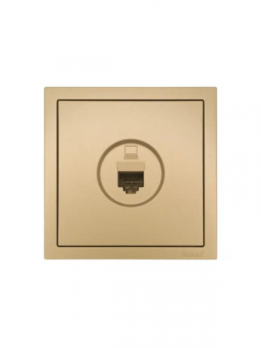 Розетка компьютерная 1-м СП ZIMA IP20 механизм зол. LEZARD 704-3688-139 фото 3