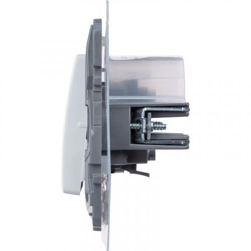 Переключатель 1-кл. Etika 10А IP44 250В безвинтов. зажимы бел. IEK 672207 фото 3