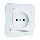 Розетка 1-м СП Lillium 16А IP20 без заземл. бел./бел. Makel 70022