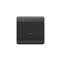 Розетка телефонная 1-м NEW3-E RJ11 черн. CHINT 431489