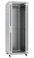 Шкаф монтажный телекоммуникационный напольный SH-05C-32U60/100 19дюйм 32U 600х1000х1610мм для распределит. и серверн. оборудования передн. стеклян. и задн. сплошн. метал. двери ручка с замком сер. Cabeus 7056c