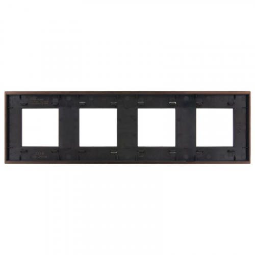 Рамка 4-м SKANDY SK-F34Br металл шоколад IEK SK-M42-M-K30 фото 3