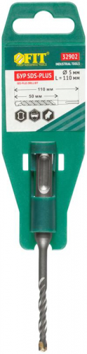 Бур по бетону SDS PLUS с двойн. резьбой 5х110мм FIT 32902 фото 3