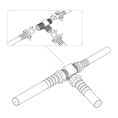 Переходник соединитель (F-тройник) (уп.50шт) PROCONNECT 05-4204-4 фото 2