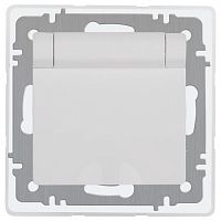 Розетка 1-м СП Accent 6-209-01 16А IP44 250В 2P+E Schuko с крышкой защ. штор. AL/CU бел. Intro Б0063553