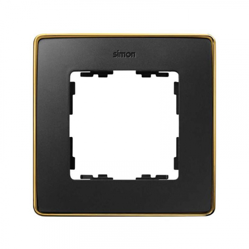 Рамка 1-м Simon82 Detail графит основание золото Simon 8201610-242
