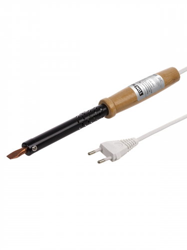 Паяльник ПД-100, ЭПСН, мощность 100 Вт, 230 В, деревянная ручка, плоское жало, "Гранит" TDM фото 2