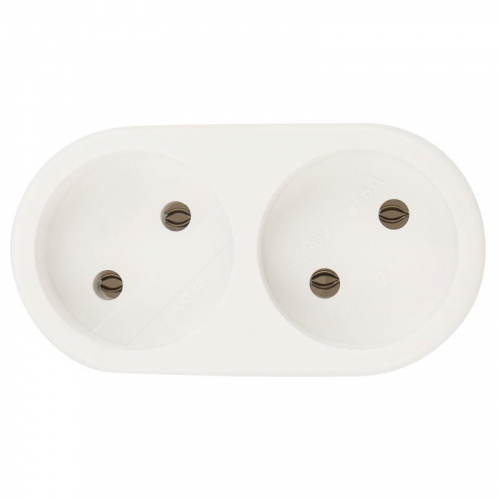 Разветвитель 2-м без заземл. 10А бел. Rexant 11-1074 фото 3