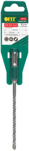 Бур по бетону SDS PLUS с двойн. резьбой 6х160мм FIT 32913 фото 3