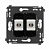 Розетка компьютерная 2-м СП Avanti "Черный квадрат" RJ45 кат.6A без шторок экранир. механизм DKC 4402774