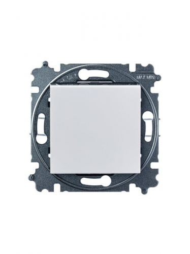 Выключатель кнопочный 1-кл. СП Levit IP20 бел./дым. черн. ABB 2CHH599145A6062 фото 3