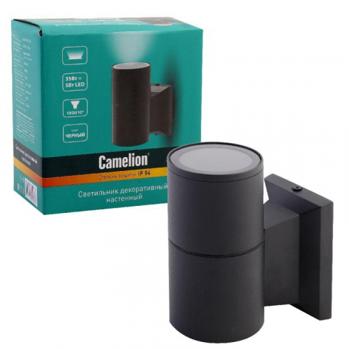 Светильник уличный фасадный металлический IP54 LGU10-02 C02 черн. Camelion 15387 фото 2