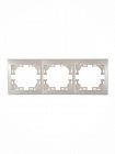 Рамка 3-м Mira горизонт. жемчуж./бел. перламутр. LEZARD 701-3000-148