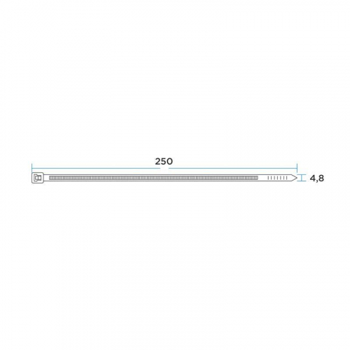 Хомут кабельный 4.8х250 нейл. бел. (уп.100шт) Rexant 07-0250-5 фото 3