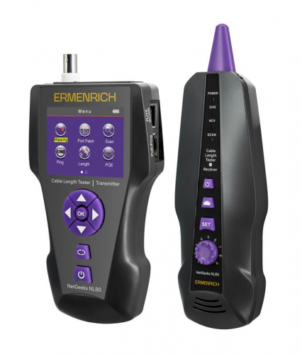 Измеритель длины кабеля NetGeeks NL80 фиолет. Ermenrich 85673 фото 4