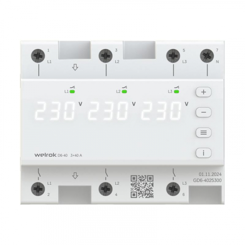 Реле напряжения D6-40 Welrok 4660251140212