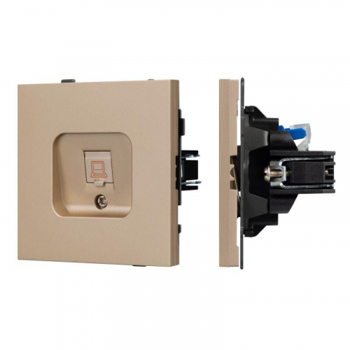 Розетка компьютерная SCT-TENDO-MPC1-PL-GD RJ45 кат.6 механизм Arlight 054099