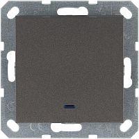 Переключатель проходной 1-кл. 10А IP20 с подсветкой механизм мокко Jasmart G3012NZ