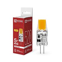 Лампа светодиодная LED-JC-COB 5Вт 12В G4 4000К 520лм IN HOME 4690612060262